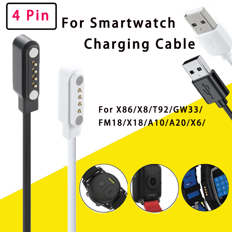 Smartwatch X18 - 4-Pin USB Replacement Magnetic Smart Watch