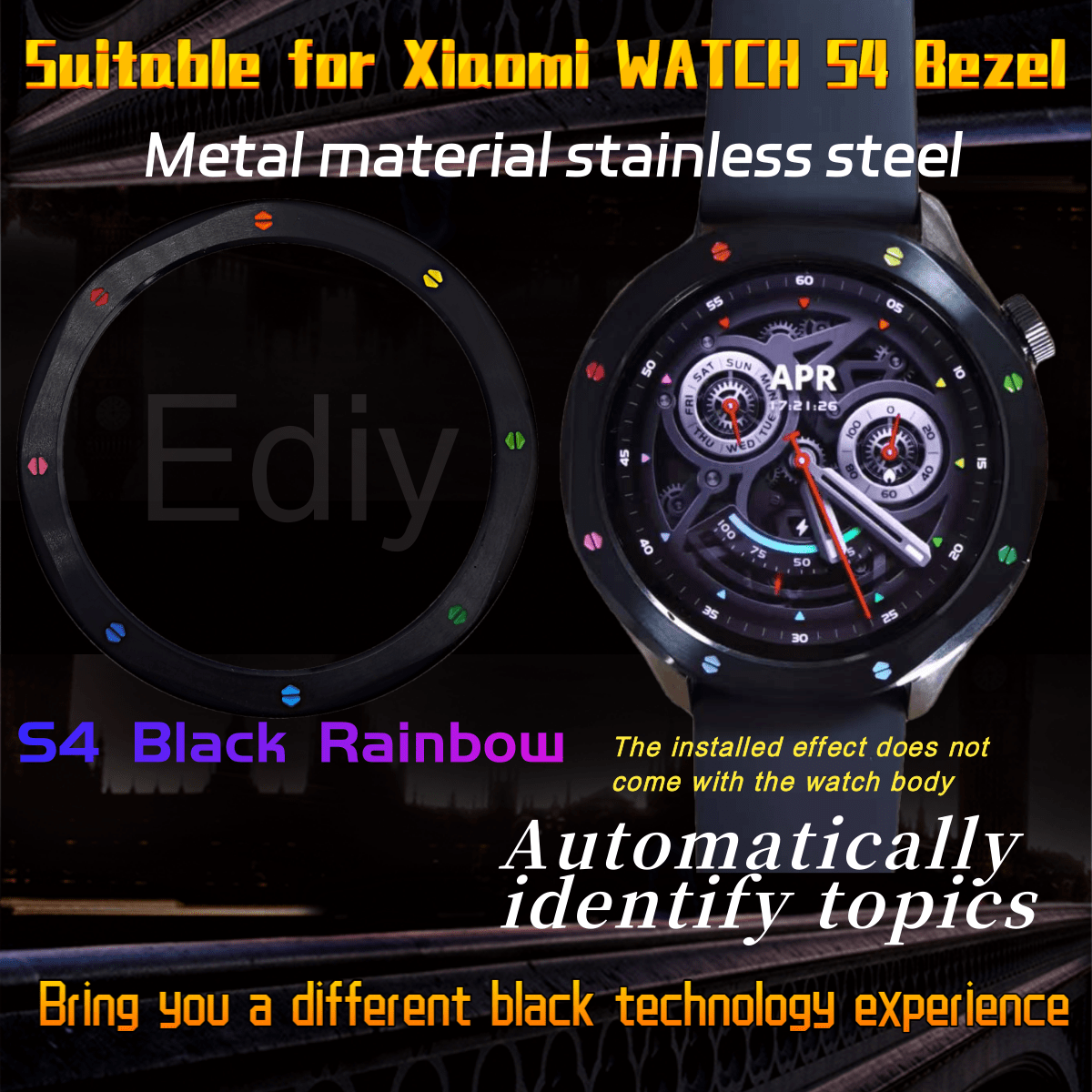 Xiaomi Smartwatch S3 Accessories - Metal Bezel Ring Watch Bezel Shell