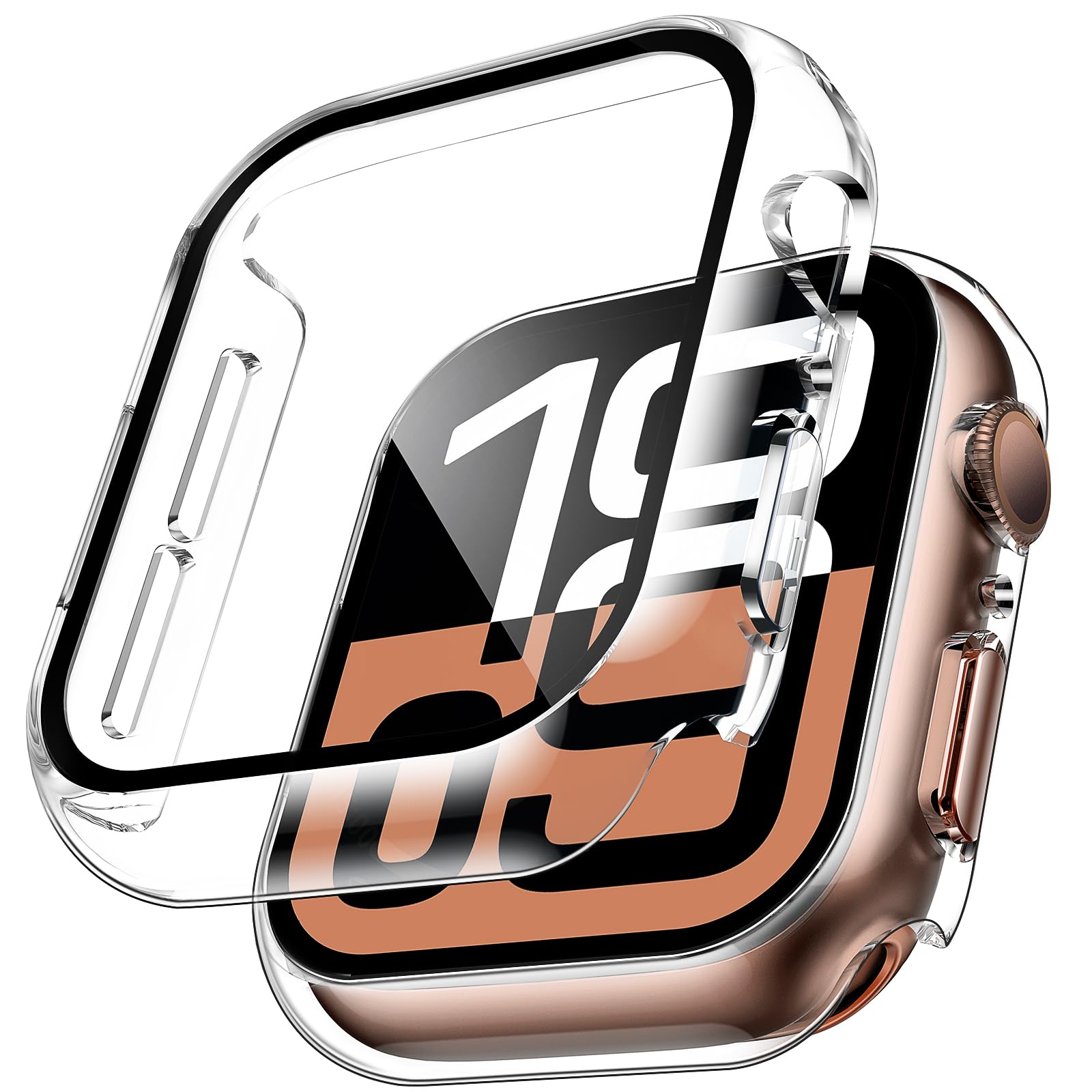 Smartwatch Case - 2pcs Tempered Glass Case For Apple