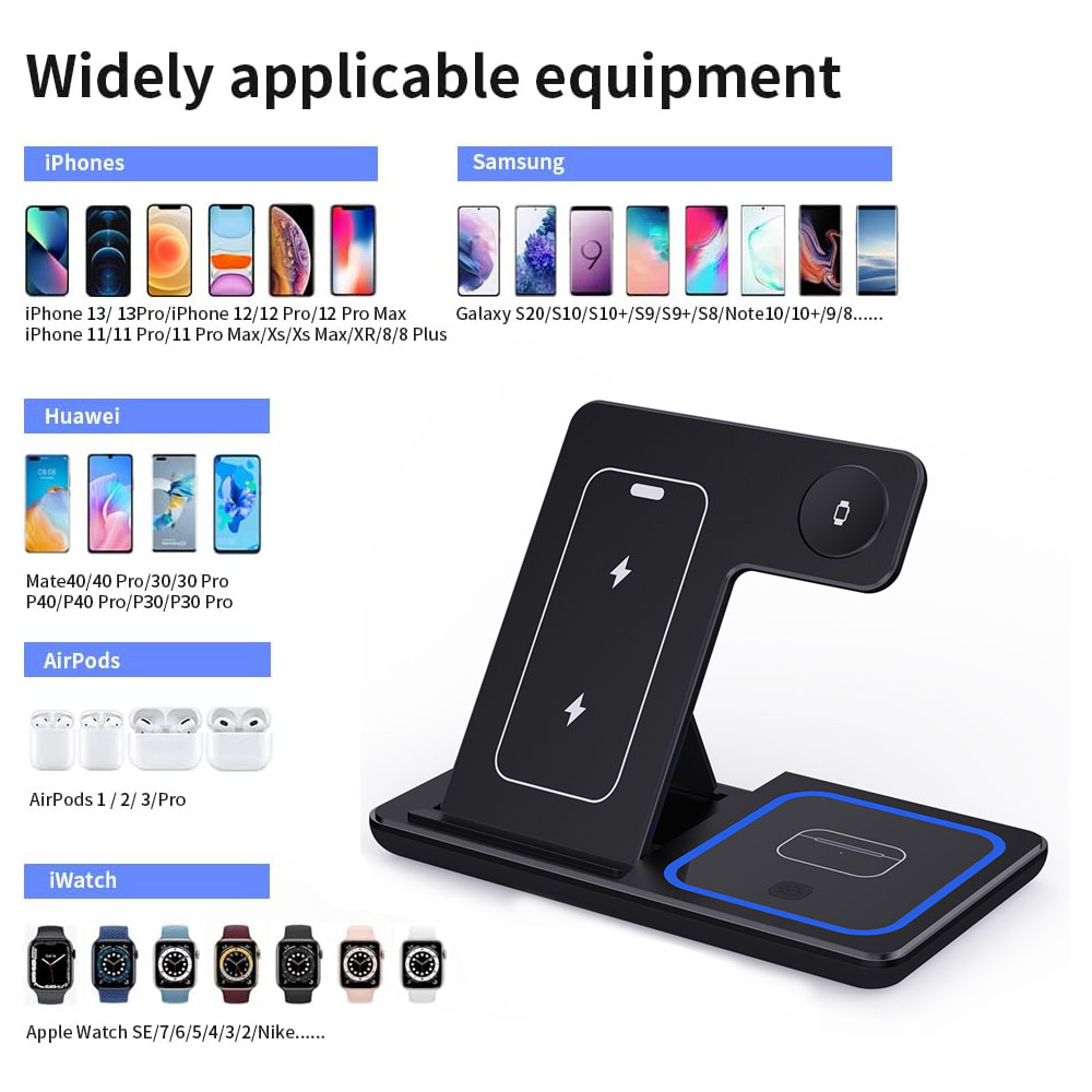 15W 3 in 1 Wireless Charger St - Smartwatch X 评论和价格