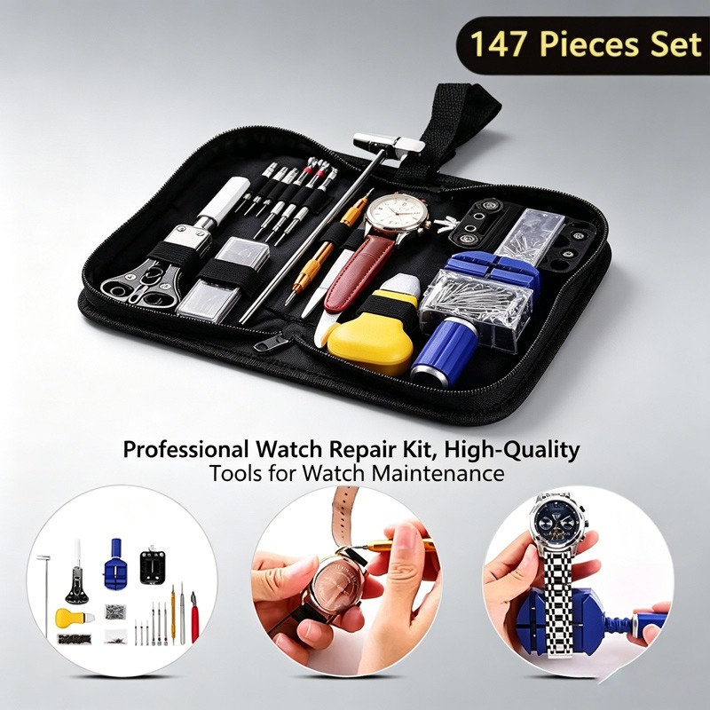 147 Pieces Watch Repair Tool S - Tool Kit Strap Change 评论和价格