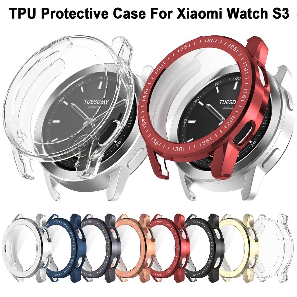 New Full Cover TPU Case Bumper - Xiaomi Smartwatch S3 Accessories 评论和价格