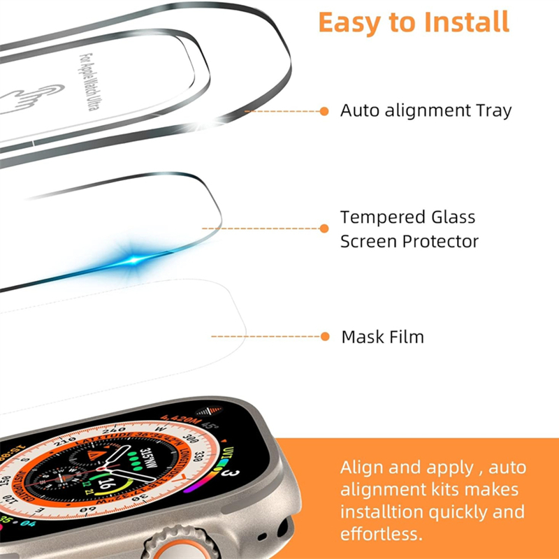Tempered Glass For Apple Watch - Watch Face Protector 评论和价格
