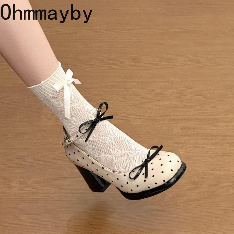 Platform Thick Heel Women Mary - Leather Classic Strap 评论和价格