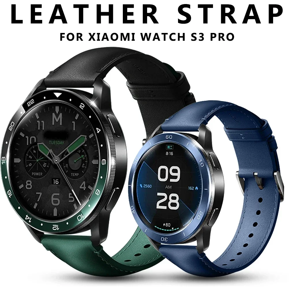 22MM Original Leather Strap fo - Xiaomi Smartwatch S3 Accessories 评论和价格