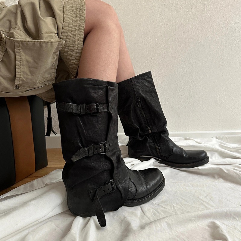 Classic Women Shoes Retro Luxu - Leather Classic Strap 评论和价格