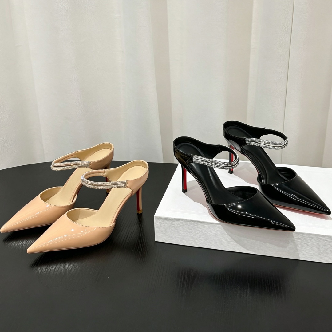 Women Patent Leather Pointed T - Leather Classic Strap 评论和价格